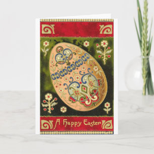 Tarjeta Festiva Huevo de Pascua de Cloisonne
