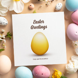 Tarjeta Festiva Huevo de Pascua dorado