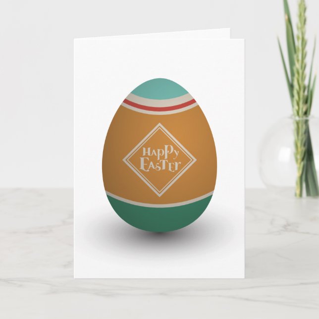 Tarjeta Festiva huevo de pascua feliz (Anverso)