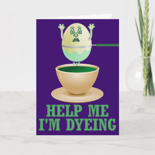 Tarjeta Festiva Huevo de Pascua Gracioso Dyeing