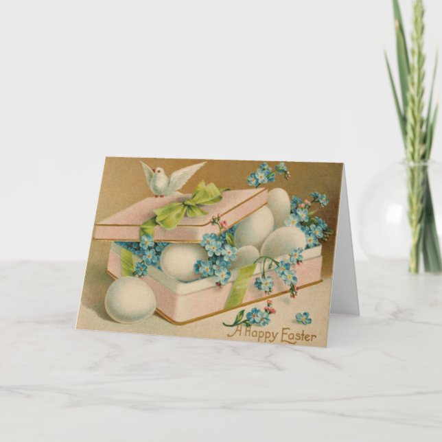 Tarjeta Festiva Huevo de Pascua Olvídenme, No Dove Gift (Anverso)