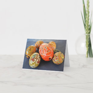 Tarjeta Festiva Huevo de Pascua Ucrania