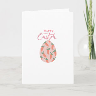 Tarjeta Festiva Huevo de Pascua y Zanahorias