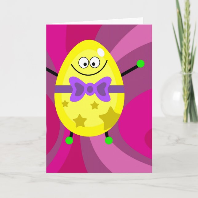 Tarjeta Festiva Huevo Funky (Anverso)