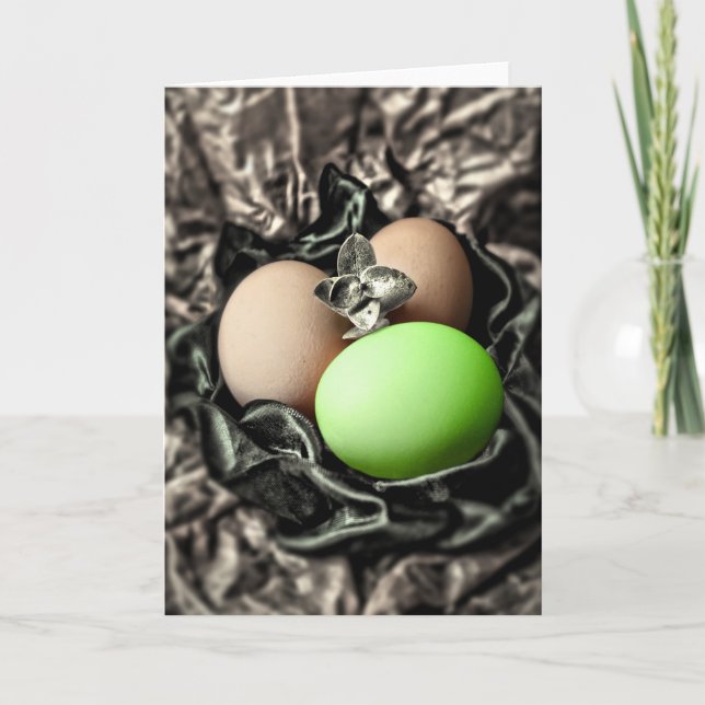Tarjeta Festiva Huevos clásicos de Pascua (Anverso)