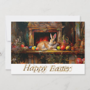 Tarjeta Festiva Huevos coloridos de Pascua Feliz Pascua