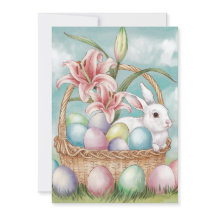 Huevos de Acuarela y Pastel de Lily con Conejo en