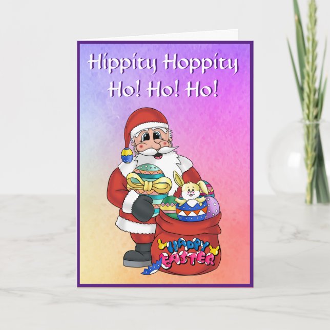 Tarjeta Festiva Huevos de conejo de Pascua (Anverso)