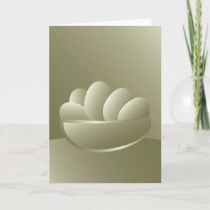 Tarjeta Festiva Huevos de la Pascua Dorada