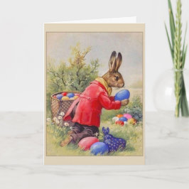 Tarjeta Festiva Huevos de ocultación del conejito de pascua del