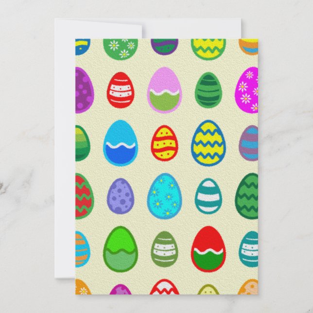 Tarjeta Festiva Huevos de Pascua (Anverso)
