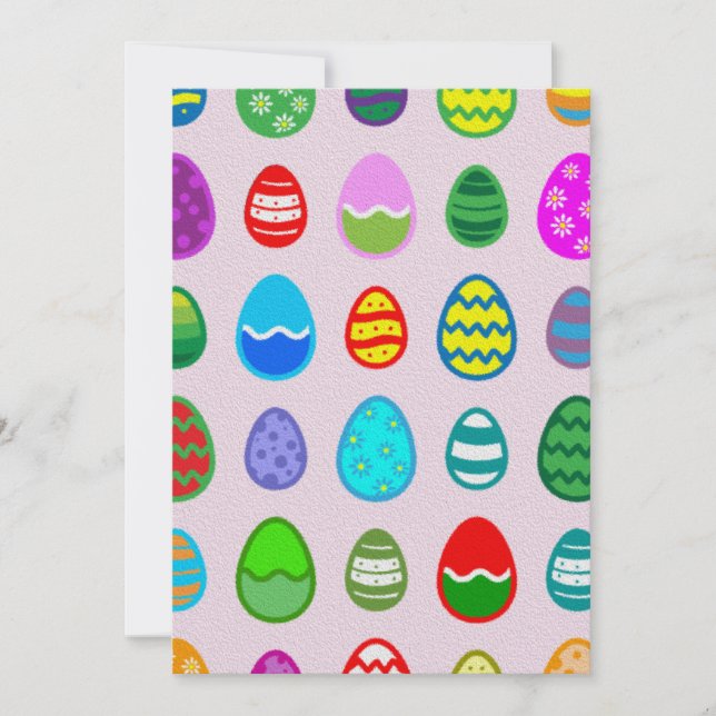 Tarjeta Festiva Huevos de Pascua (Anverso)