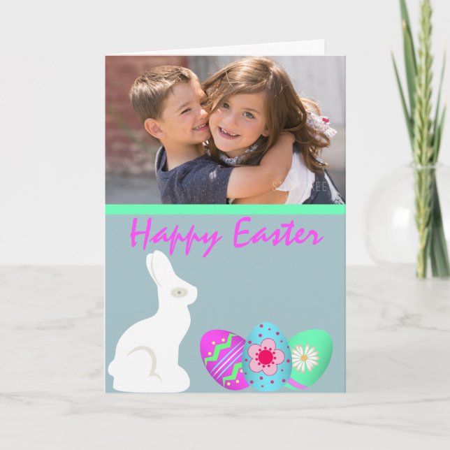 Tarjeta Festiva Huevos de Pascua (Anverso)
