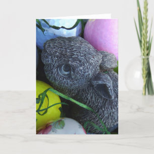 Tarjeta Festiva Huevos de Pascua, bolas de golf de conejo