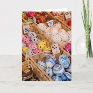 Tarjeta Festiva Huevos de Pascua checos