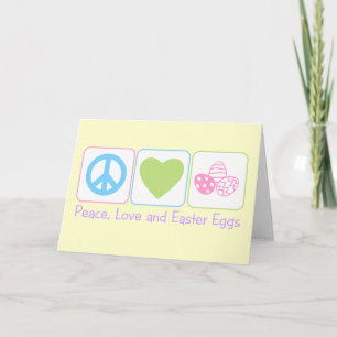 Tarjeta Festiva Huevos de Pascua del amor de la paz