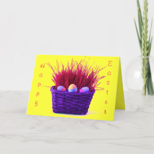 Tarjeta Festiva Huevos de Pascua en la Cesta XII