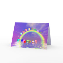 Huevos de Pascua en un arcoiris