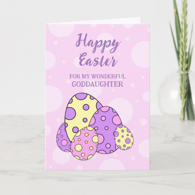Tarjeta Festiva Huevos de Pascua Feliz Diosa de Pascua (Anverso)