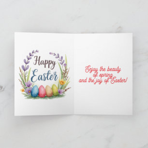 Tarjeta Festiva Huevos de Pascua Modernos Hermosa Colección