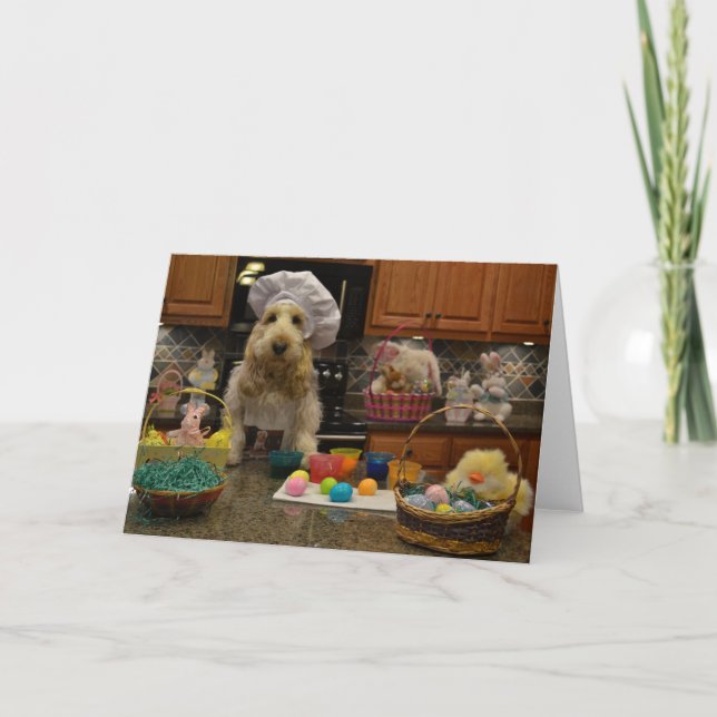 Tarjeta Festiva Huevos de Pascua, Pascua feliz (Anverso)