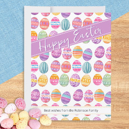 Tarjeta Festiva Huevos de Pascua Patterados
