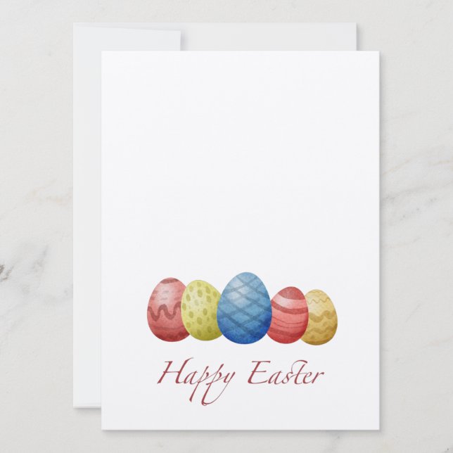 Tarjeta Festiva Huevos felices de Pascua (Anverso)