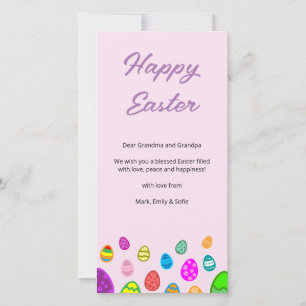 Tarjeta Festiva Huevos Felices de Pascua