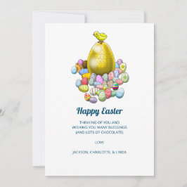 Tarjeta Festiva Huevos Felices de Pascua