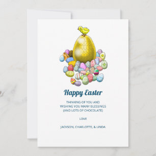 Tarjeta Festiva Huevos Felices de Pascua
