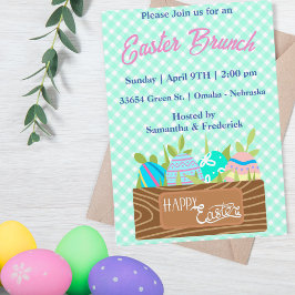 Tarjeta Festiva Huevos Florales y Coloridos de Pascua