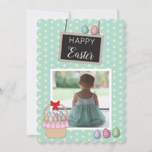 Tarjeta Festiva Huevos Pastel de Cesta de Pascua Personalizados