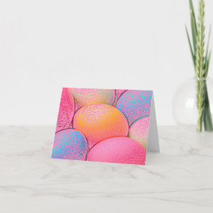 Tarjeta Festiva Huevos pastel multicolores de Pascua