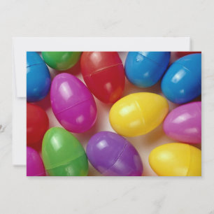 Tarjeta Festiva Huevos plásticos de Pascua