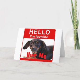 Tarjeta Festiva Hug A Dachshund