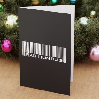 Tarjeta Festiva Humbug Bar - Regalo de Navidades alternativos