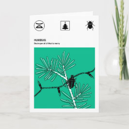 Tarjeta Festiva Humbug (estándar)