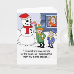 Tarjeta Festiva Humming Snowman