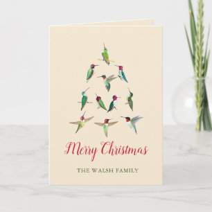 Tarjeta Festiva Hummingbirds norteamericano personalizado
