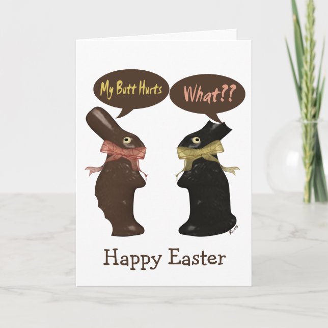 Tarjeta Festiva Humor conyugal de Pascua (Anverso)