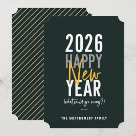 Tarjeta Festiva Humor de Año Nuevo Feliz 2022