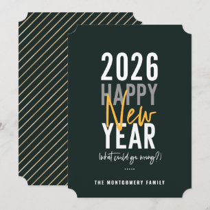 Tarjeta Festiva Humor de Año Nuevo Feliz 2022