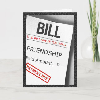 Tarjeta Festiva Humor de Bill de la amistad