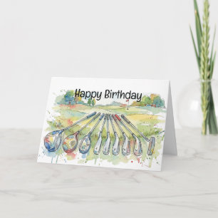 Tarjeta Festiva Humor de cumpleaños Golf Golf Quote Elecciones de 