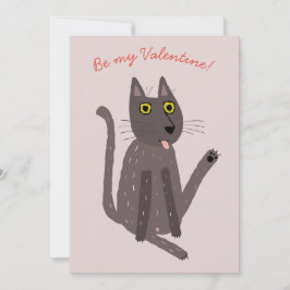 Tarjeta Festiva Humor de gato gracioso de San Valentín