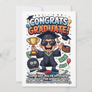 Tarjeta Festiva Humor de Graduación Divertido