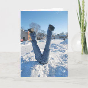 Tarjeta Festiva Humor de la estación del invierno