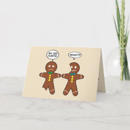 Tarjeta Festiva Humor de Navidades de galletas de pan de jengibre