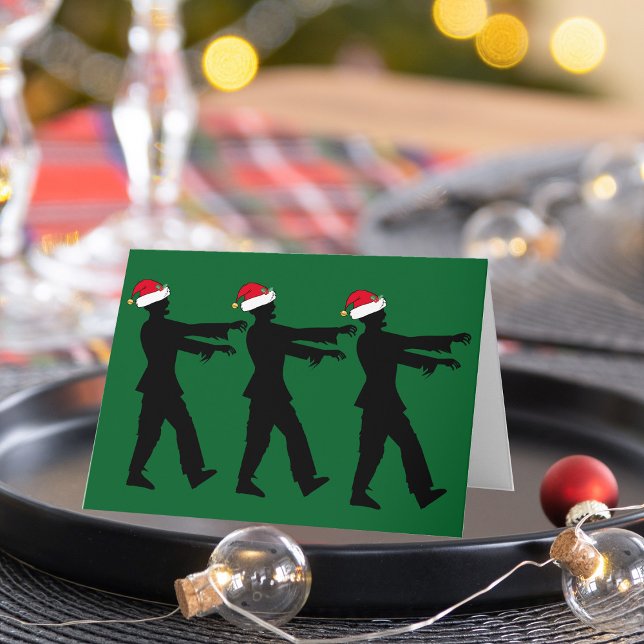 Tarjeta Festiva Humor de Navidades verdes zombis de Santa Funny (Subido por el creador)