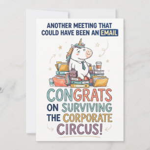 Tarjeta Festiva Humor de supervivencia en el circo corporativo
